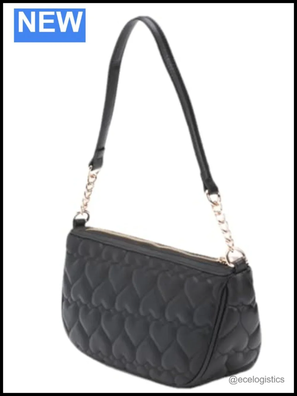 Juicy Couture Quilted Satchel with Chain Strap, Gold-Tone Heart Hardware